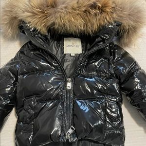 TODDLER MONCLER COAT WITH FUR size 18-24 months